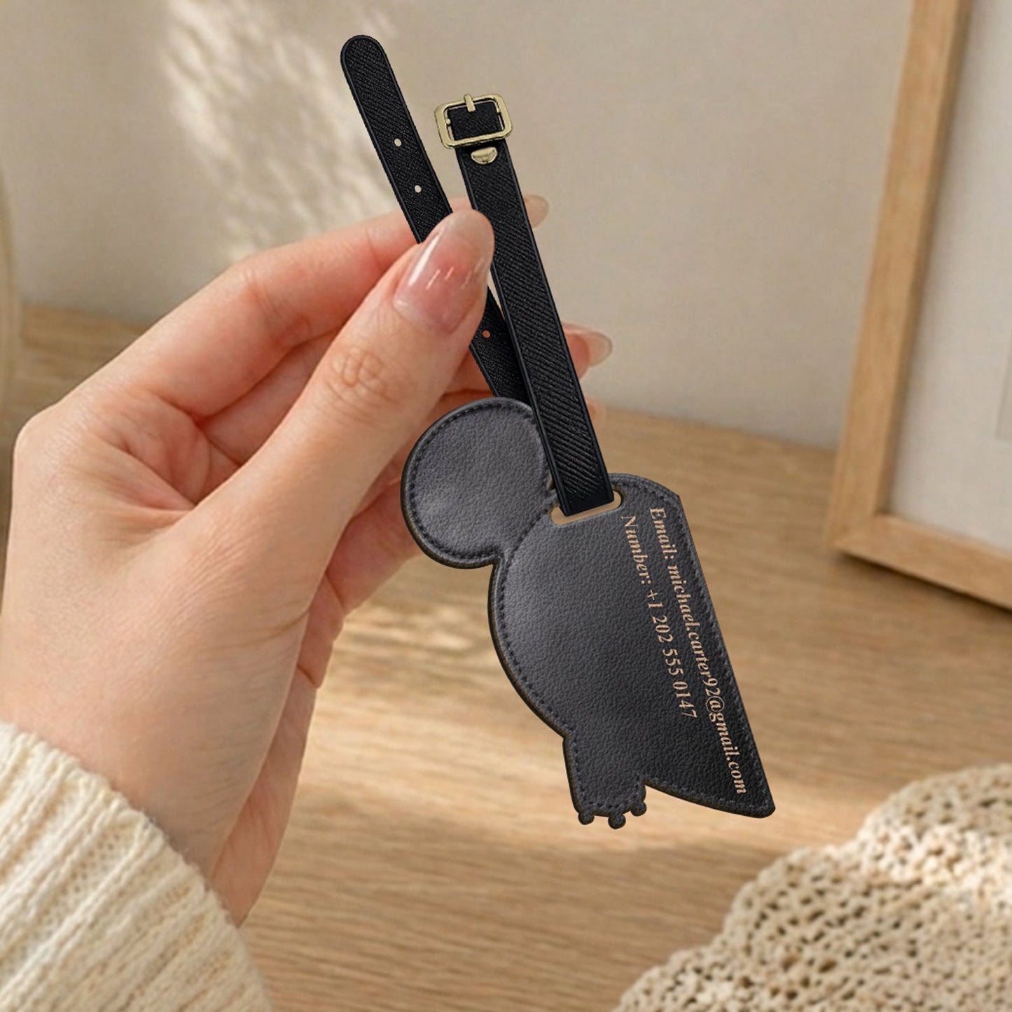 Traveling Mouse Couple - Personalized Mouse Luggage Tag
