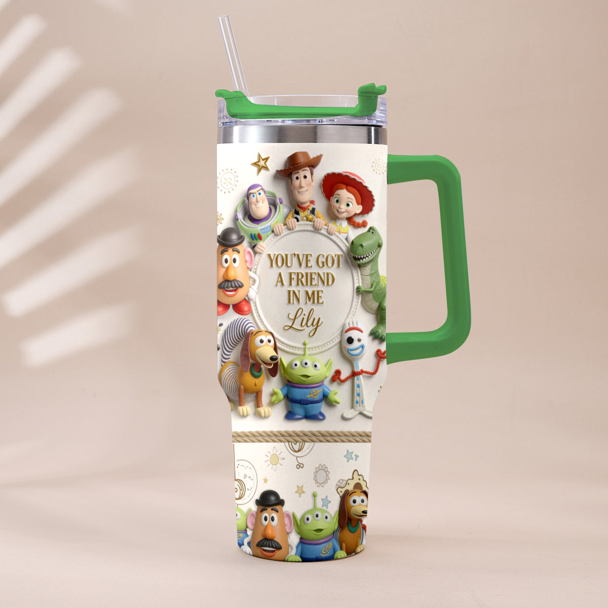 You Got A Friend In Me - Personalized Toy Story Tumbler With Plush Charm