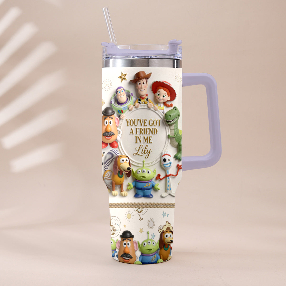 You Got A Friend In Me - Personalized Toy Story Tumbler With Plush Charm