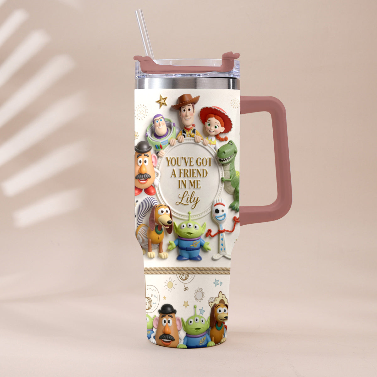 You Got A Friend In Me - Personalized Toy Story Tumbler With Plush Charm
