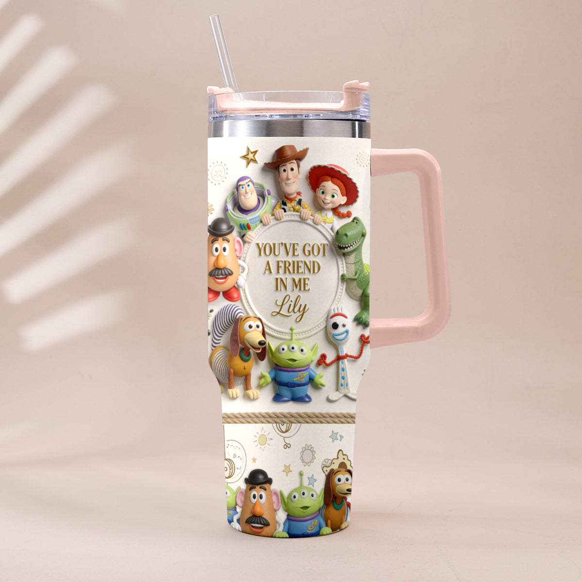 You Got A Friend In Me - Personalized Toy Story Tumbler With Plush Charm