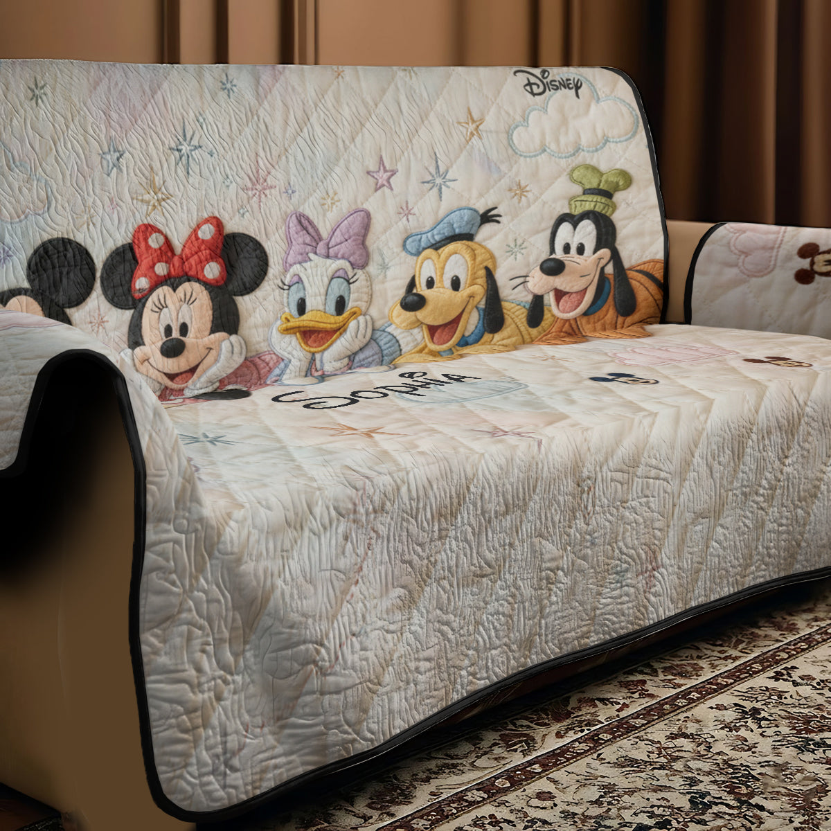 Friends - Personalized Mouse Quilted Sofa/Couch Cover