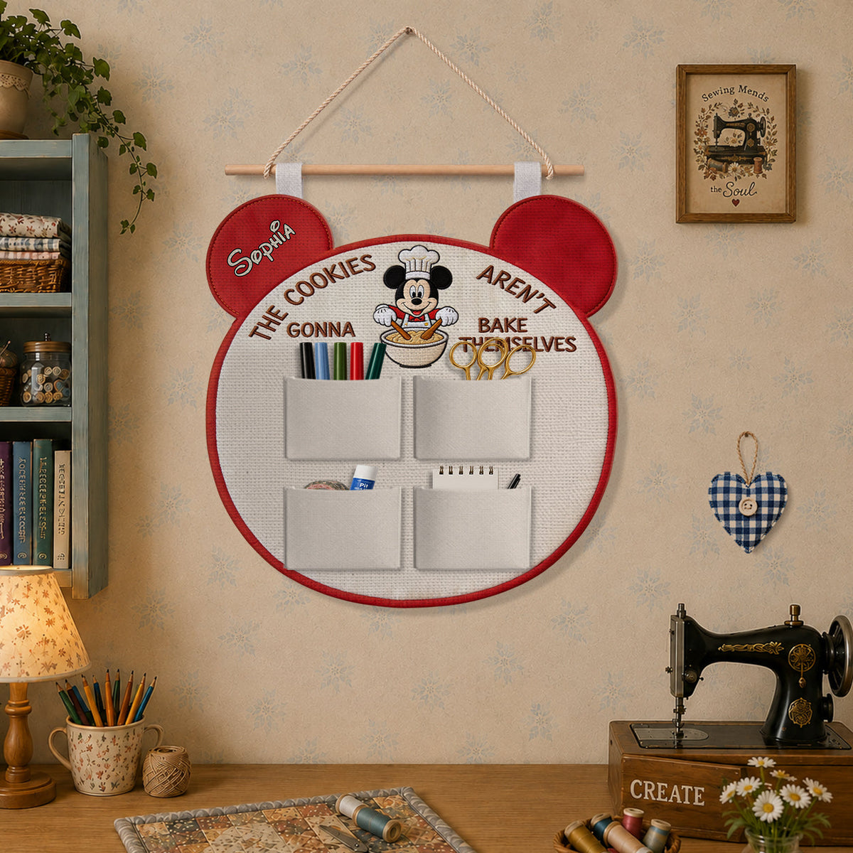 The Cookies Aren't Gonna Bake Themselves - Personalized Mouse Hanging Organizer