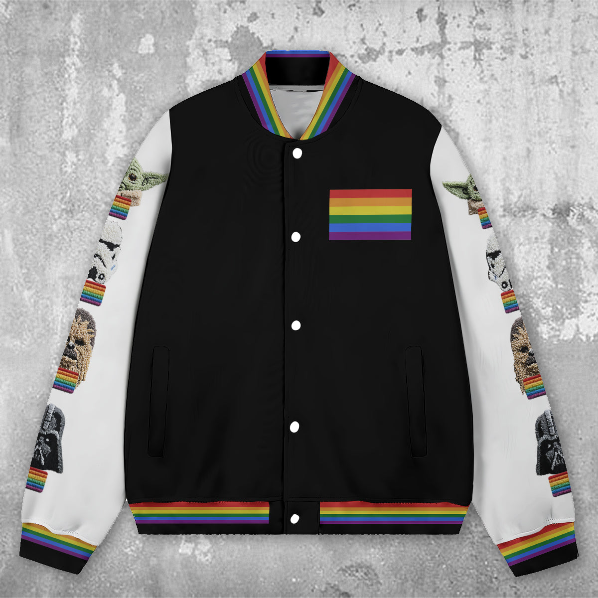 May The Pride Be With You - Personalized LGBT Support Varsity Jacket