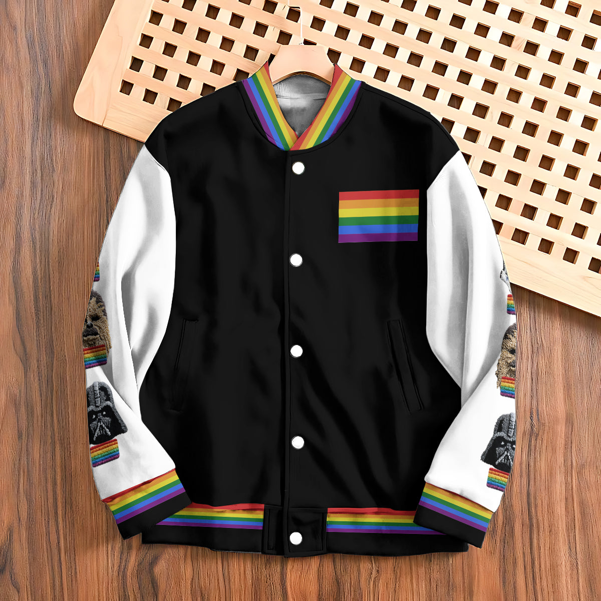 May The Pride Be With You - Personalized LGBT Support Varsity Jacket