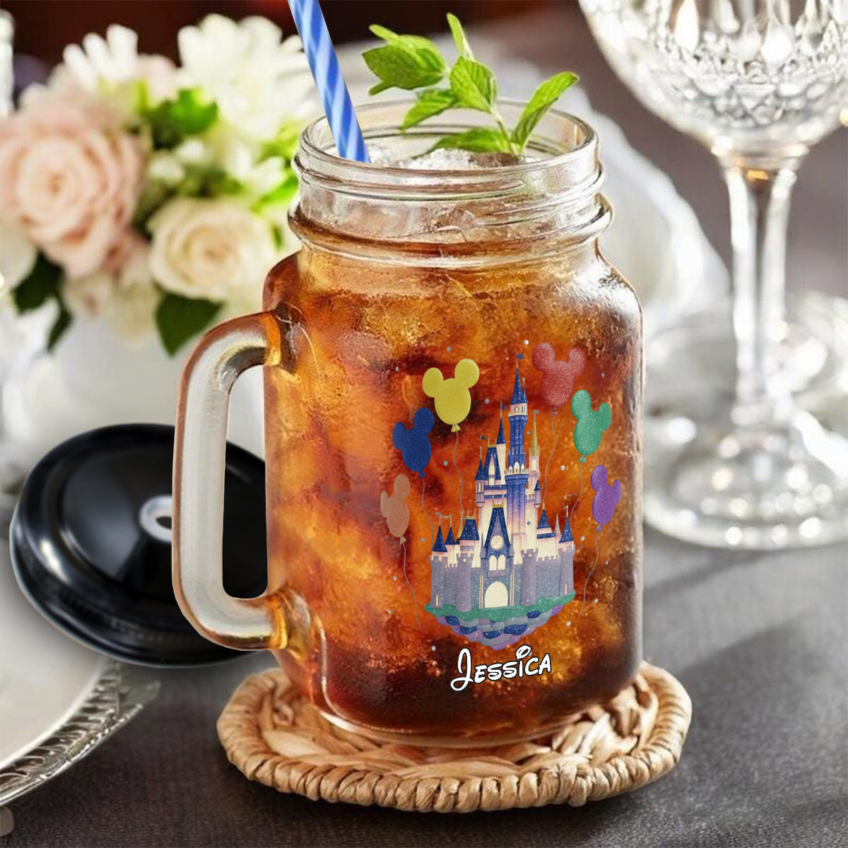 The Magical Castle - Personalized Mouse Mason Jar Cup