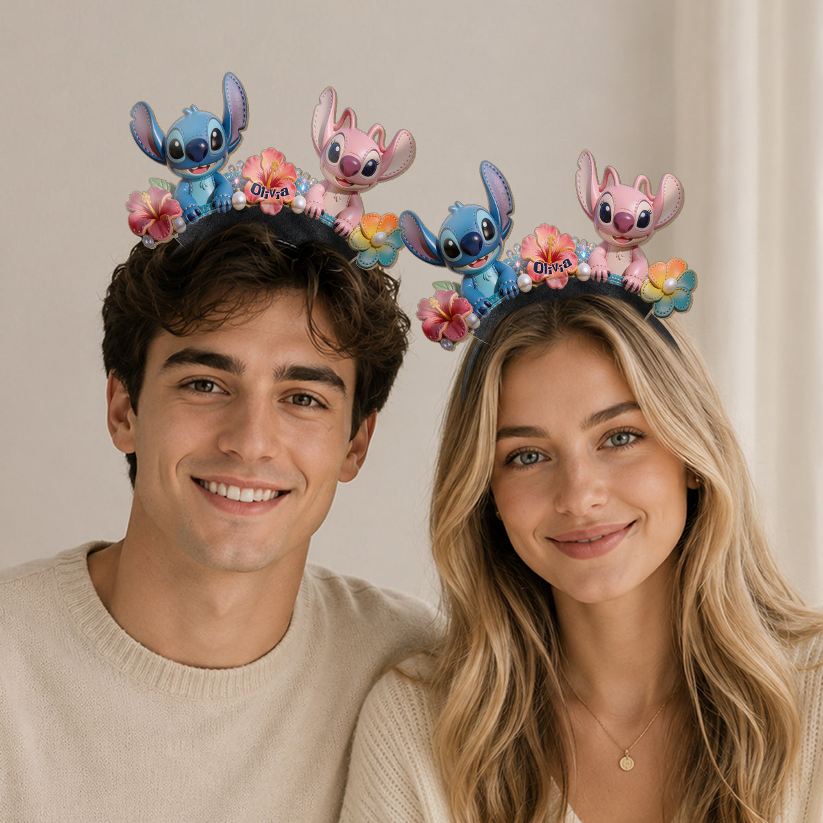 Ohana Hawaii Monster - Personalized Ohana Shaped Leather Headband