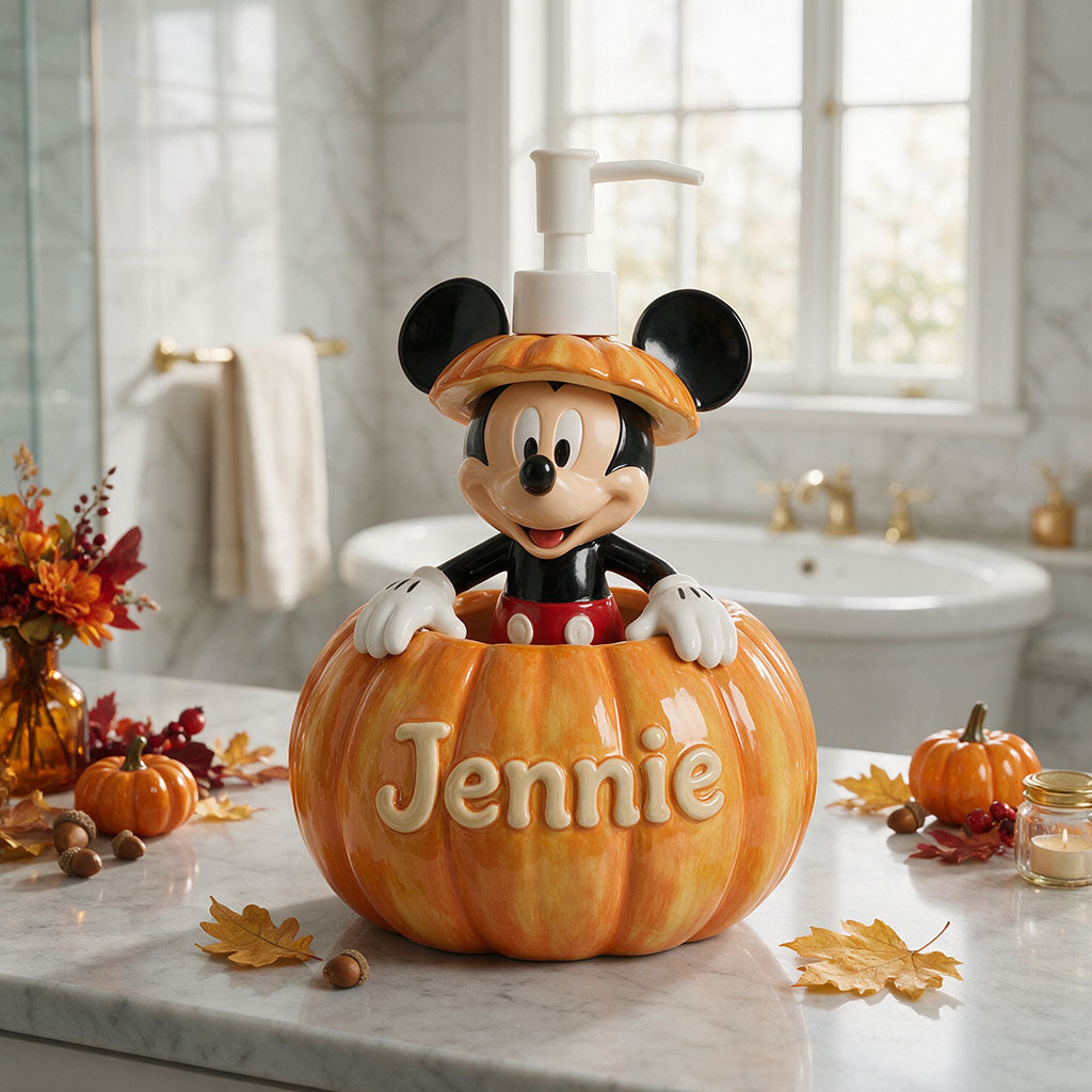 Pumpkin Peekaboo - Personalized Mouse Pump Dispenser
