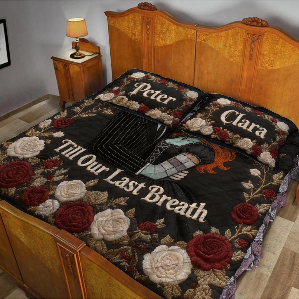 From Our First Kiss Till Our Last Breath - Personalized Nightmare Quilt Set