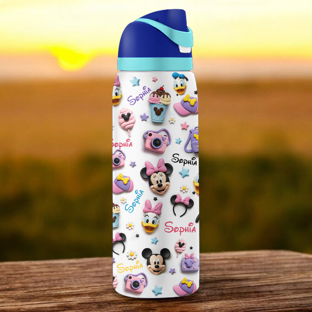 Magical World - Personalized Mouse 2-In-1 Spout Water Bottle
