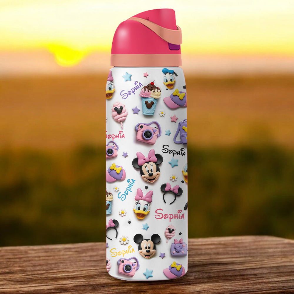 Magical World - Personalized Mouse 2-In-1 Spout Water Bottle