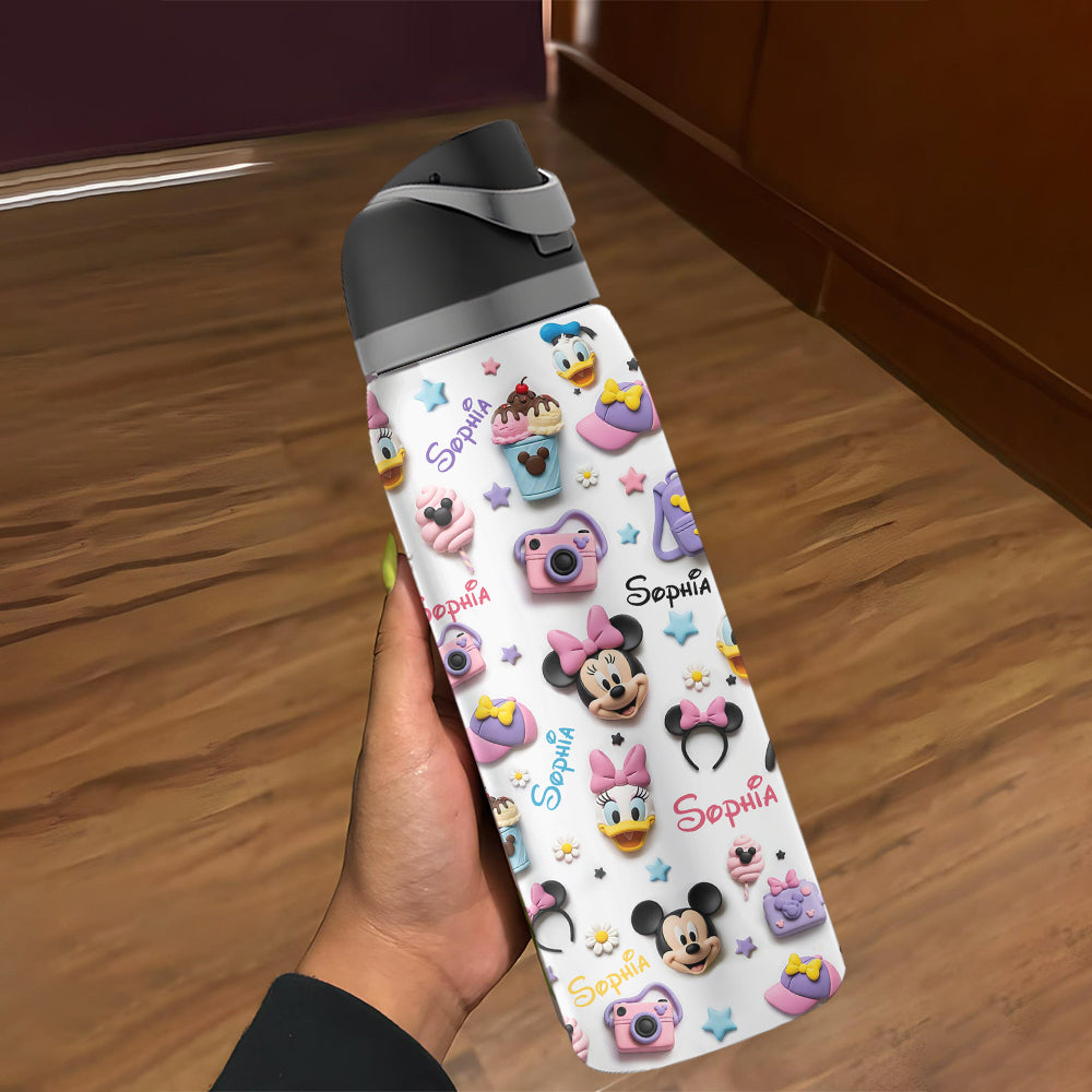 Magical World - Personalized Mouse 2-In-1 Spout Water Bottle