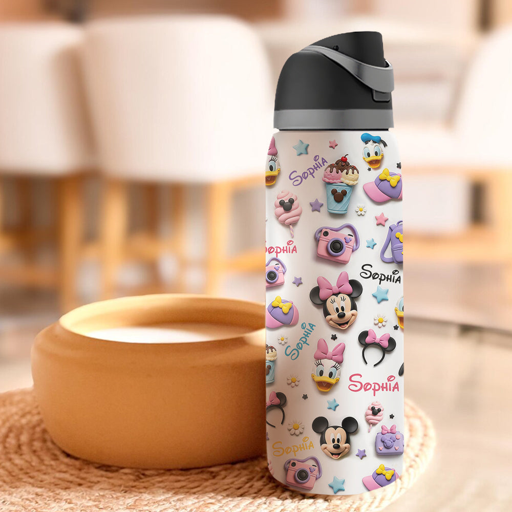 Magical World - Personalized Mouse 2-In-1 Spout Water Bottle