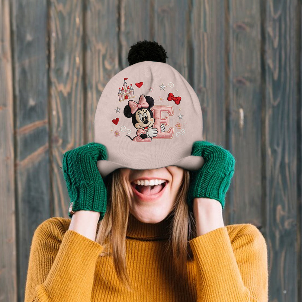 Initial Letter Gift For Kids - Personalized Mouse Beanie Hat