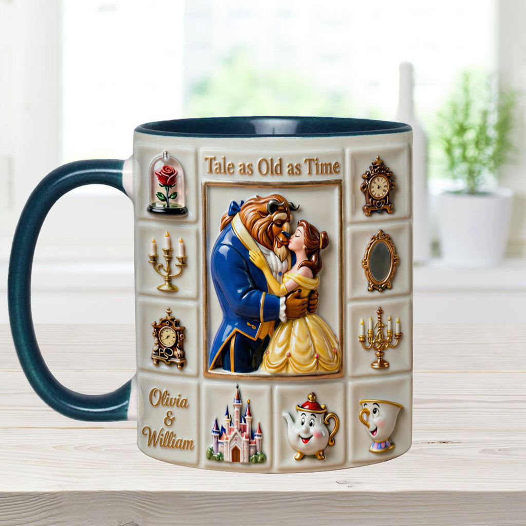Tale As Old As Time - Personalized Beauty And The Beast Accent Mug