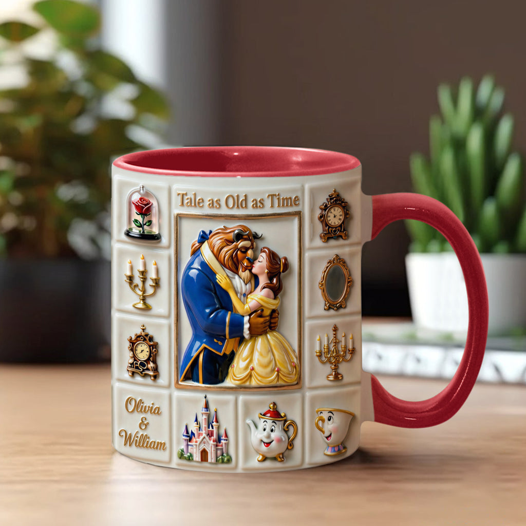 Tale As Old As Time - Personalized Beauty And The Beast Accent Mug