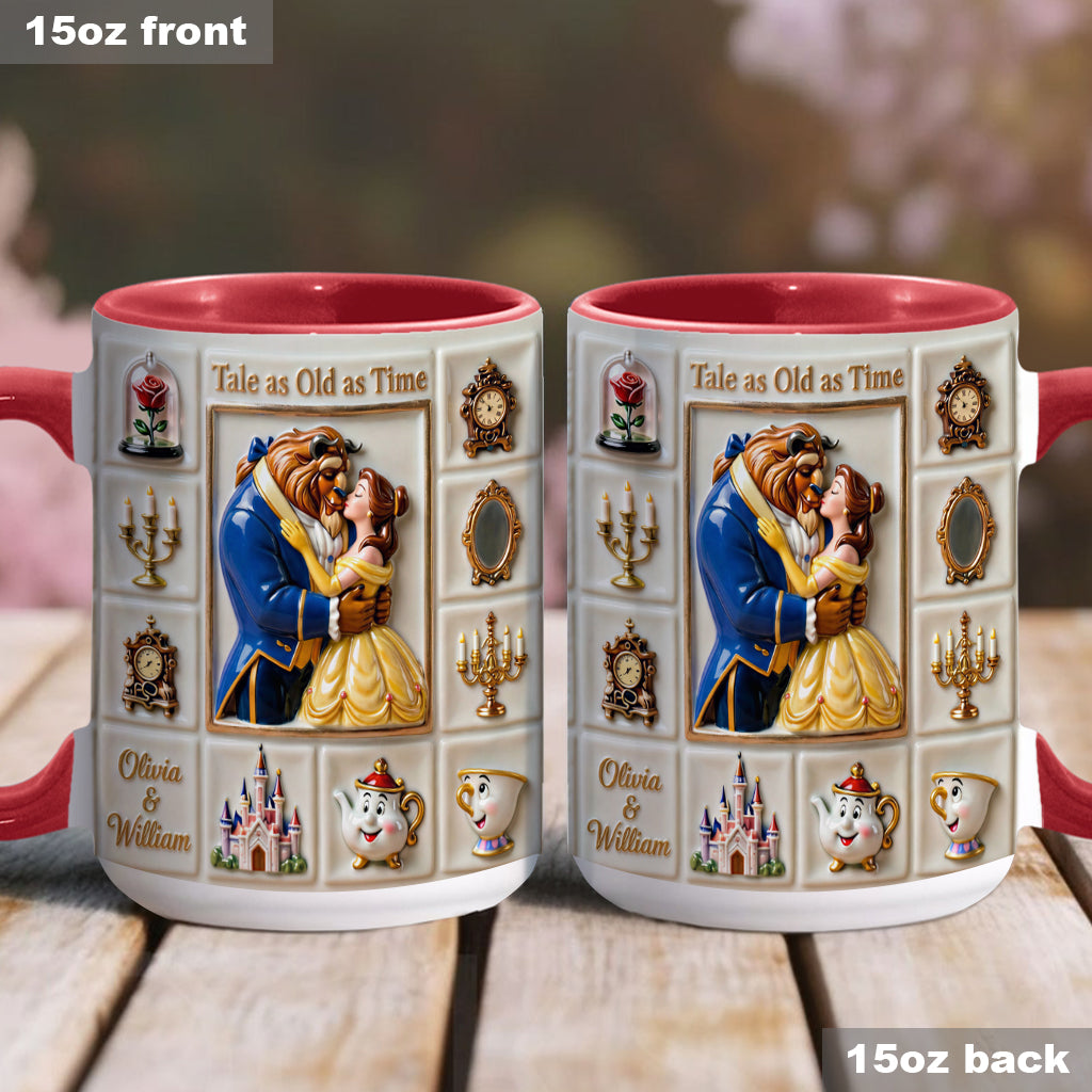 Tale As Old As Time - Personalized Beauty And The Beast Accent Mug