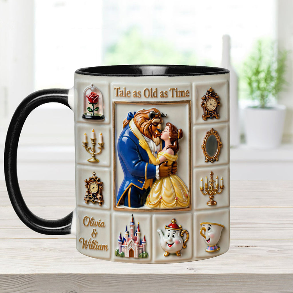 Tale As Old As Time - Personalized Beauty And The Beast Accent Mug