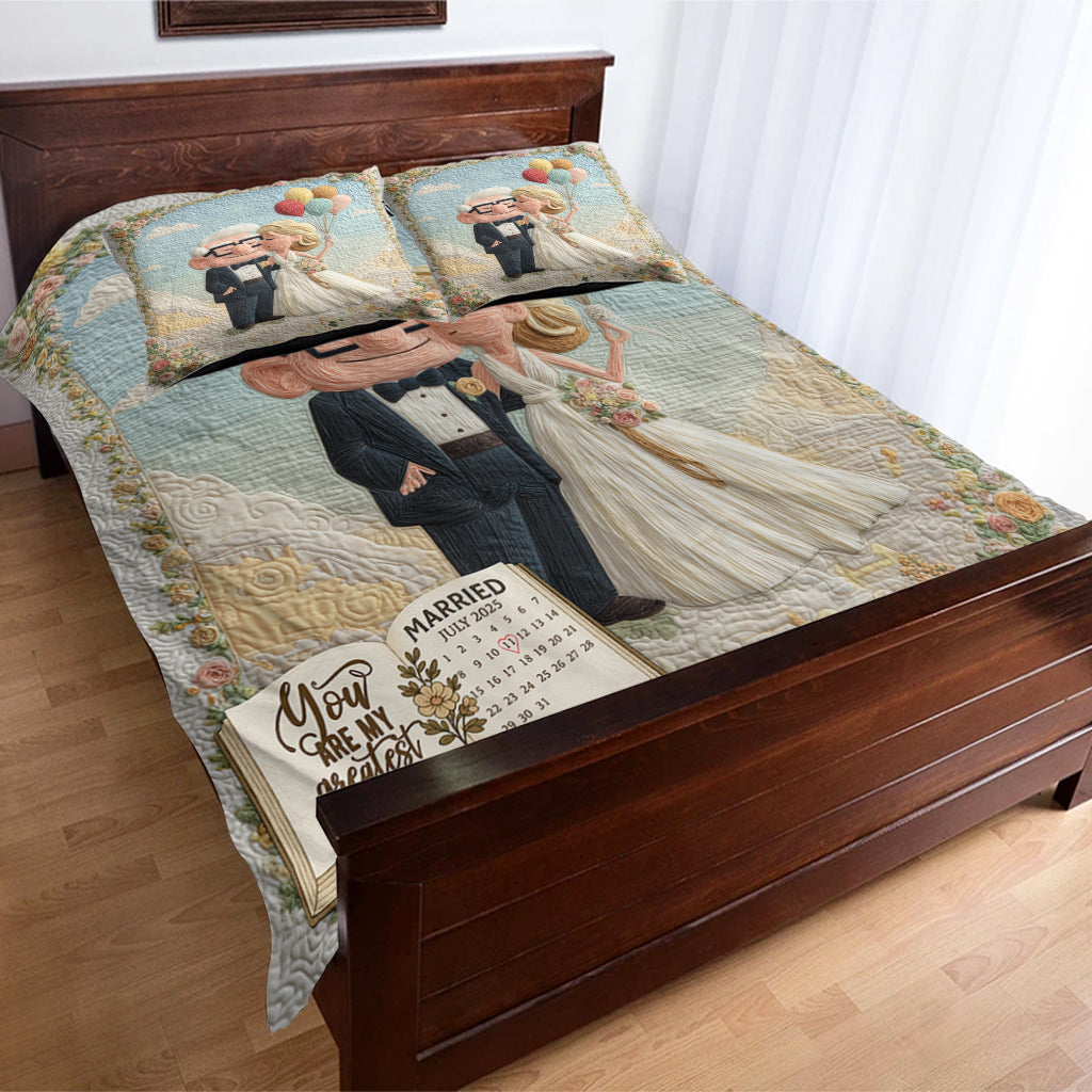Our Adventure Story Custom Calendar - Personalized Couple Bedding Set