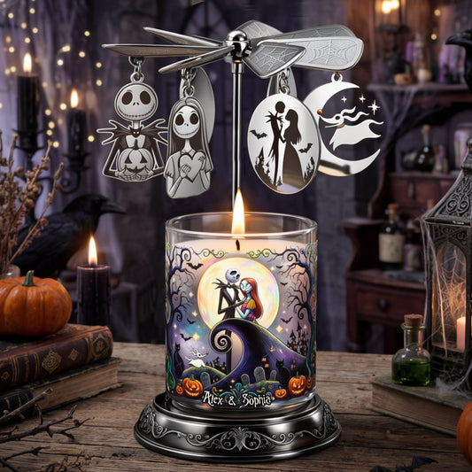 Till Death Do Us Part - Personalized Nightmare Spinning Candle Holder