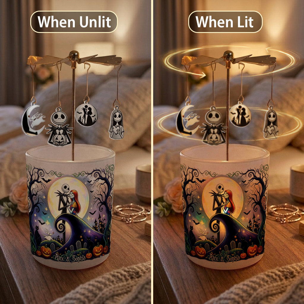 Till Death Do Us Part - Personalized Nightmare Spinning Candle Holder
