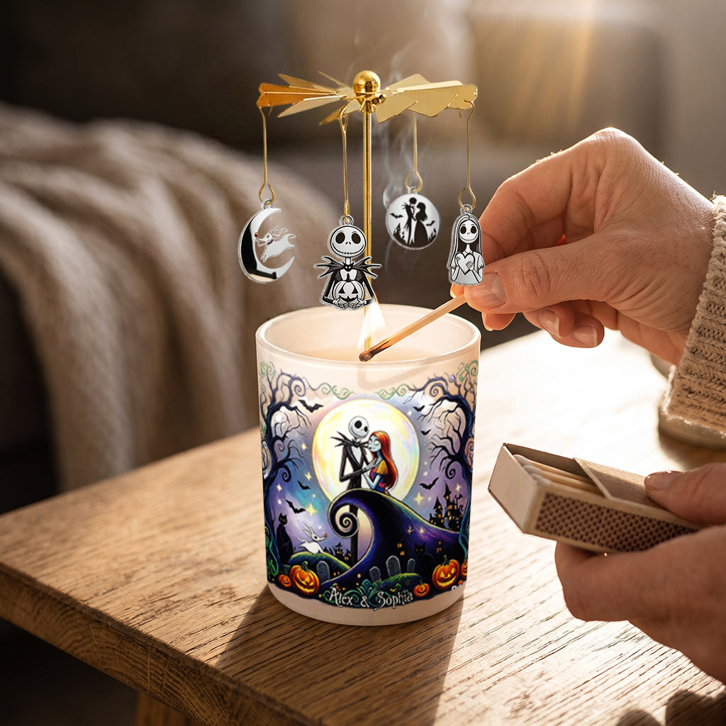 Till Death Do Us Part - Personalized Nightmare Spinning Candle Holder