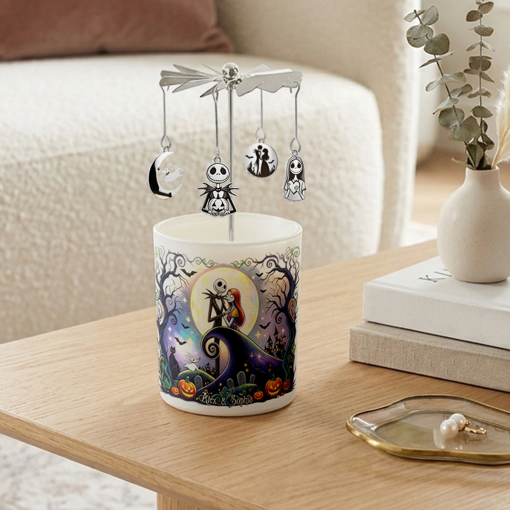 Till Death Do Us Part - Personalized Nightmare Spinning Candle Holder