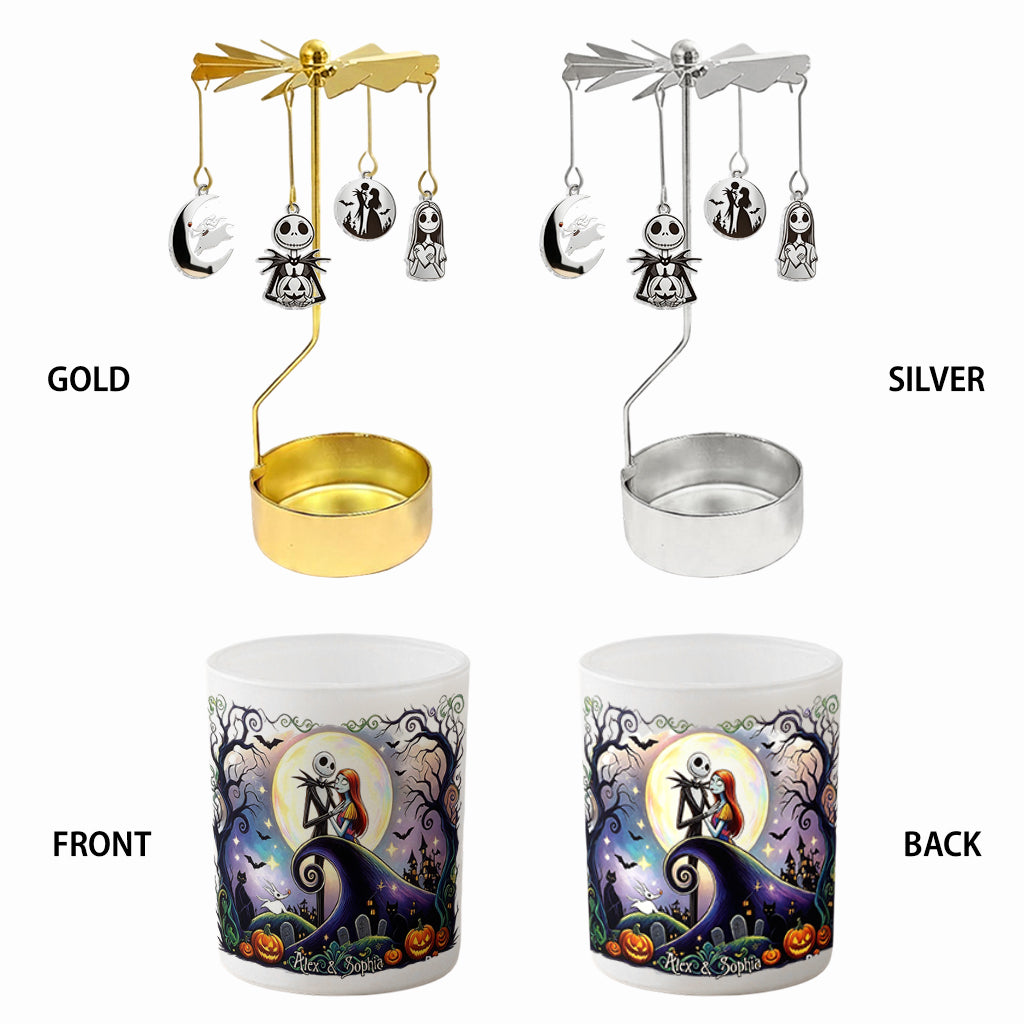 Till Death Do Us Part - Personalized Nightmare Spinning Candle Holder
