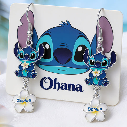 Ohana - Personalized Ohana Earrings With Card