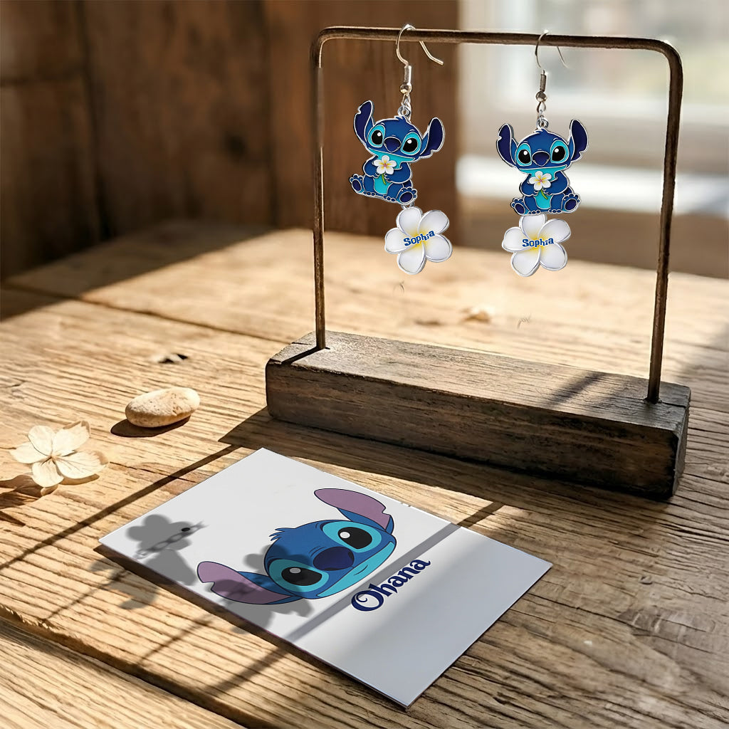 Ohana - Personalized Ohana Earrings With Card