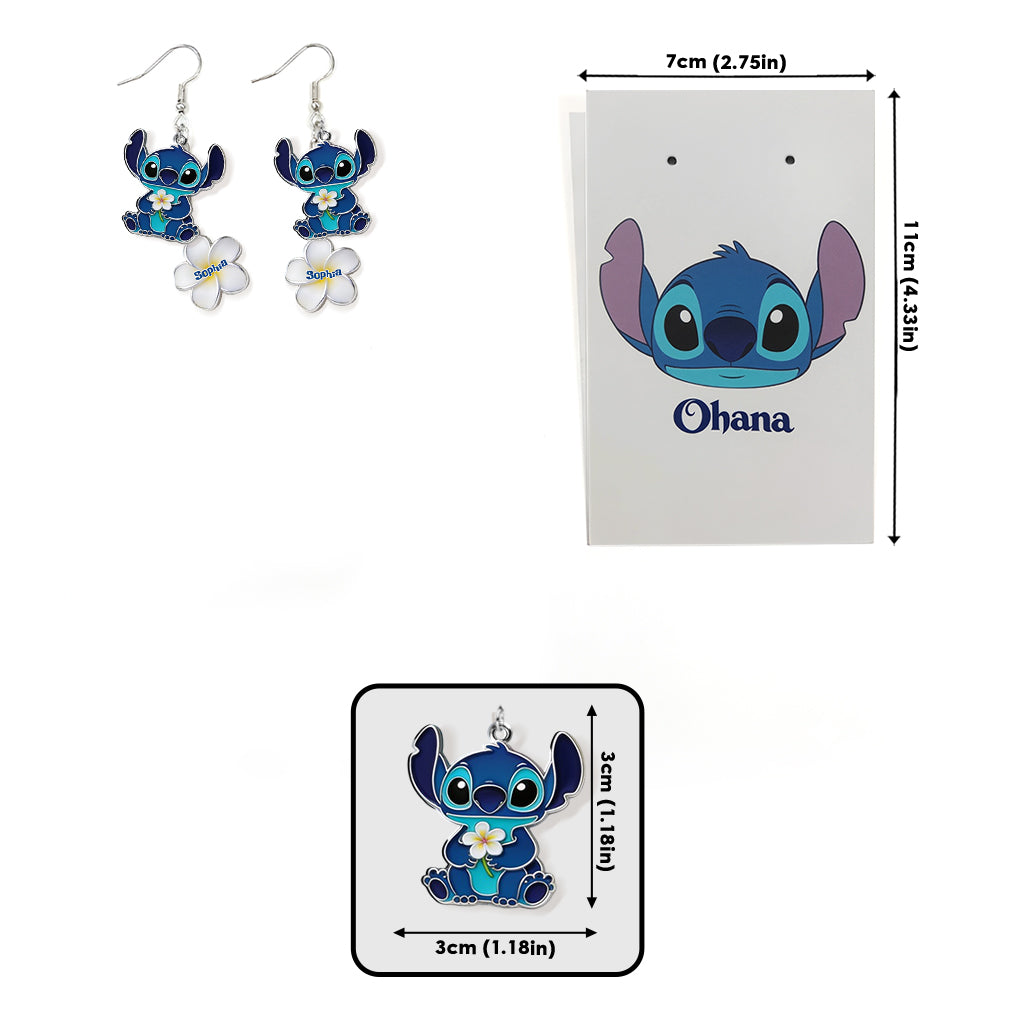 Ohana - Personalized Ohana Earrings With Card
