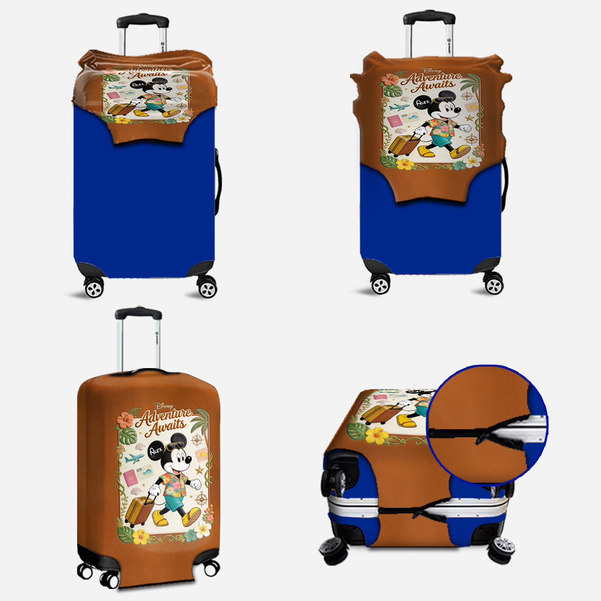 Adventure Awaits - Personalized Mouse Luggage Cover