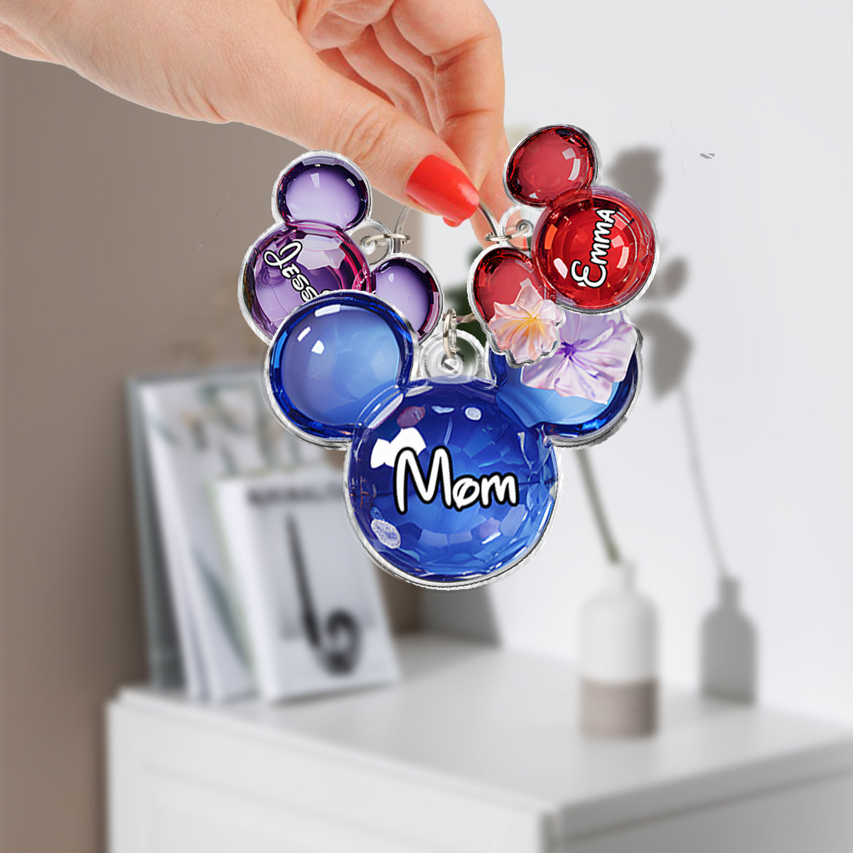 Magical Moments - Personalized Mouse Keychain with Charms