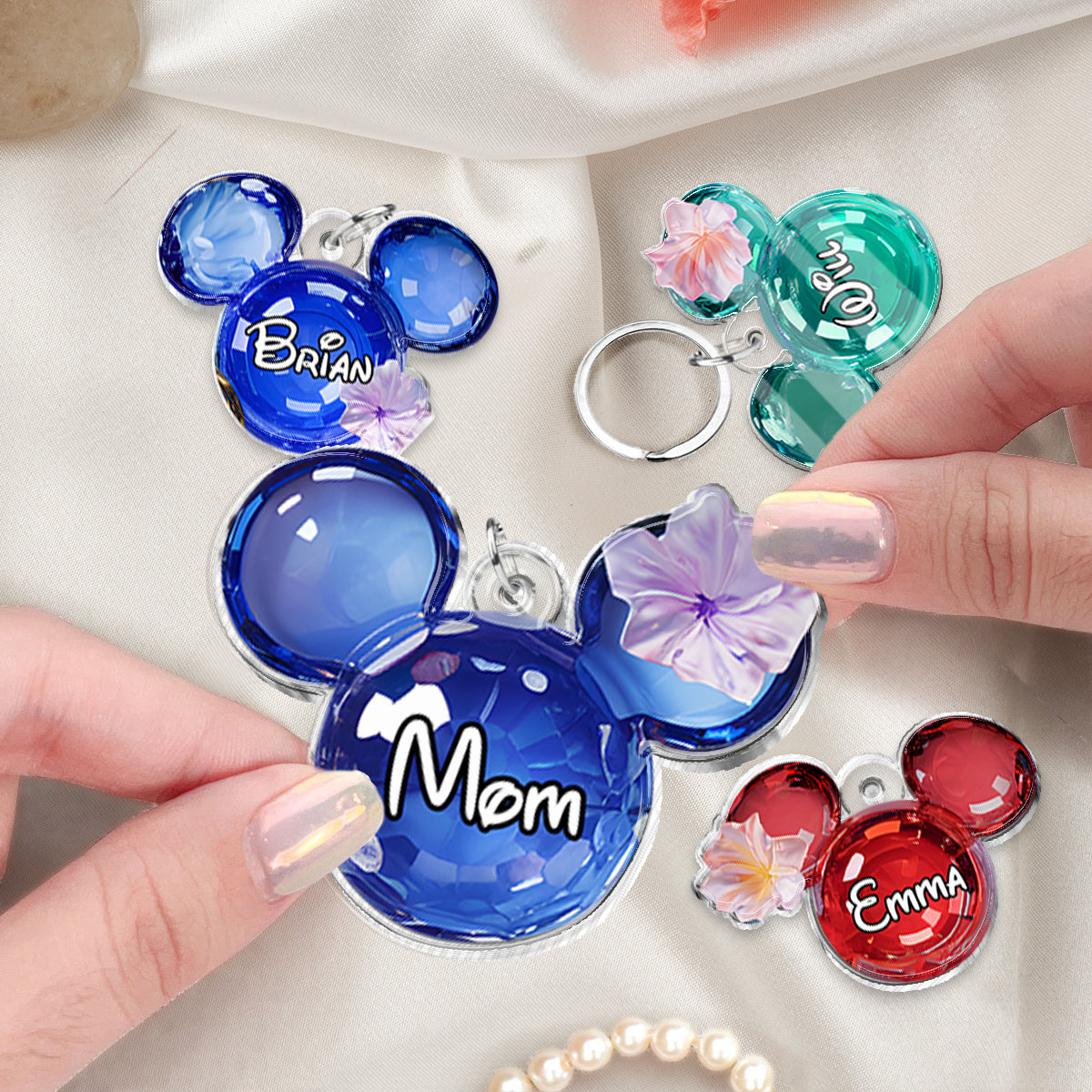 Magical Moments - Personalized Mouse Keychain with Charms
