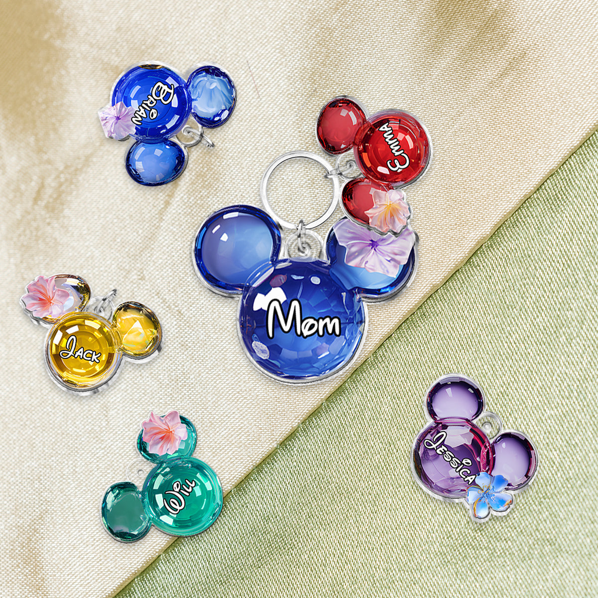 Magical Moments - Personalized Mouse Keychain with Charms
