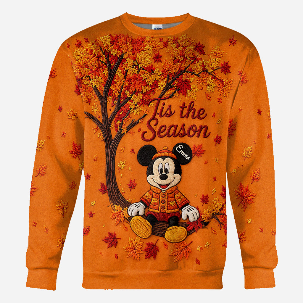 Cute Cartoon Mouse Autumn - Personalized Mouse All Over Shirt