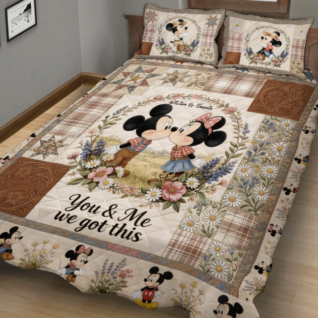 You & Me We Got This - Personalized Mouse Quilt Set