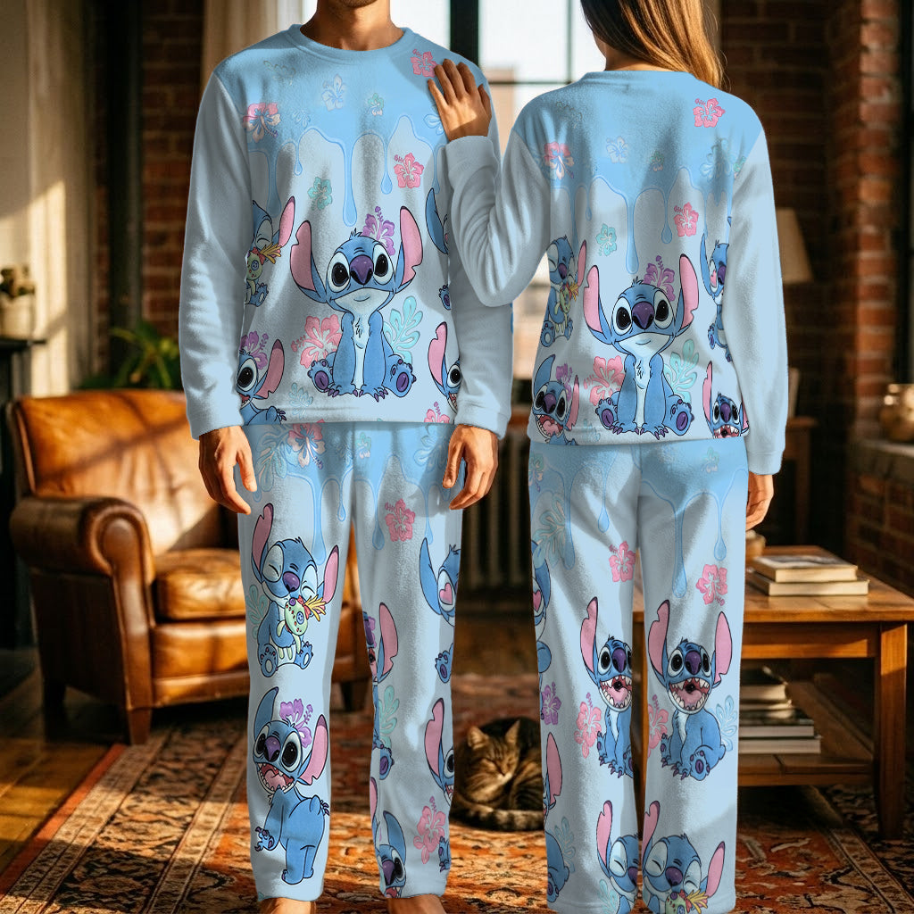 Merry Stitchmas - Personalized Ohana Fleece Lounge Set