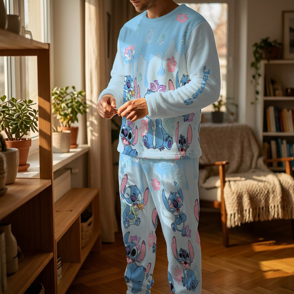Merry Stitchmas - Personalized Ohana Fleece Lounge Set