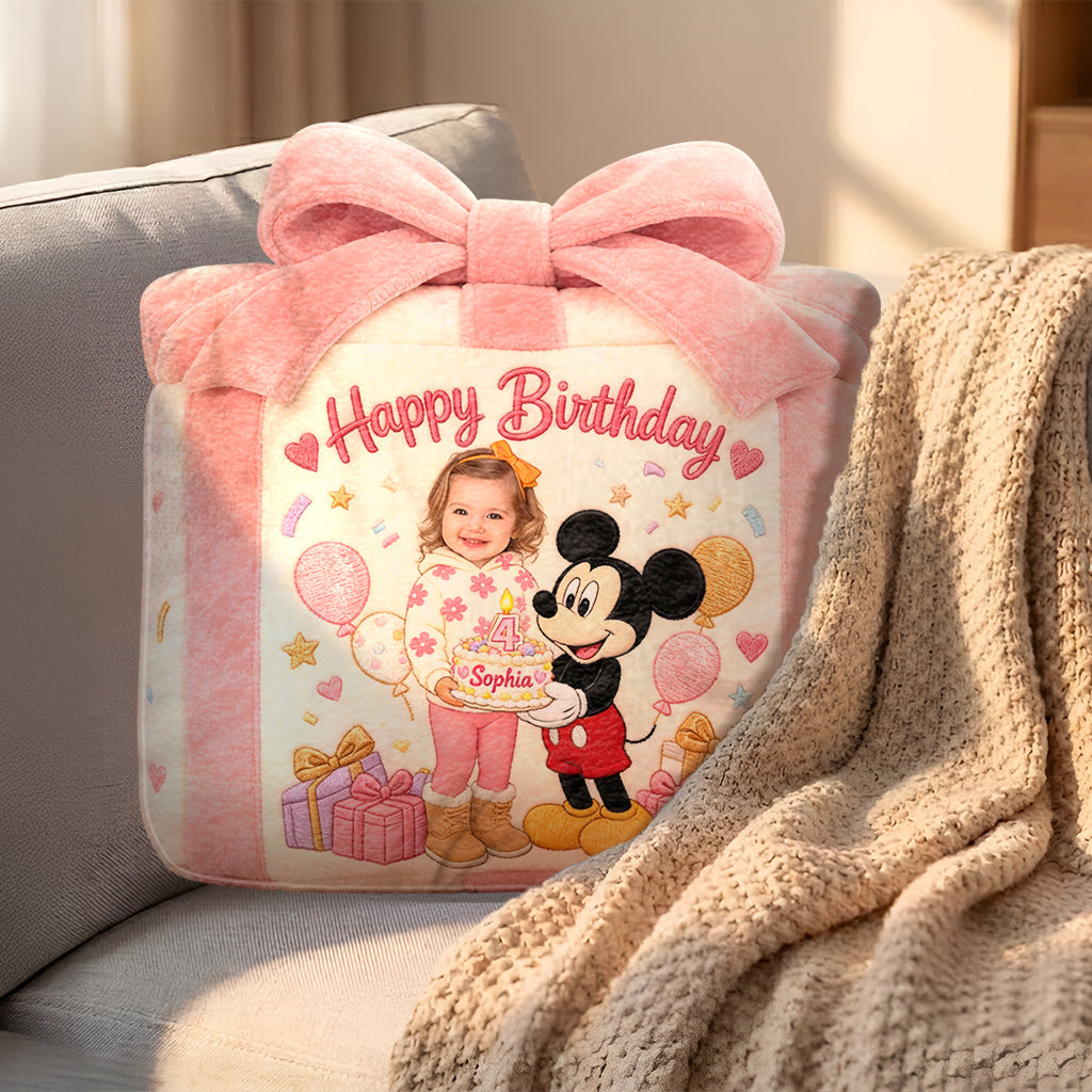 Happy Birthday Message From The Magic Mouse, Real Voice With Custom Name And Photo - Personalized Mouse Melody Plush