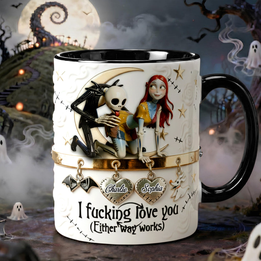 I Love You - Personalized Nightmare Set Accent Mug with Acrylic Stirrers