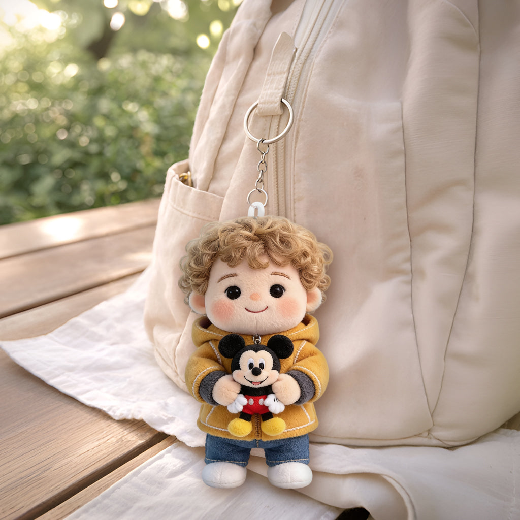 Custom Any Photo - Personalized Mouse Plush Keychain