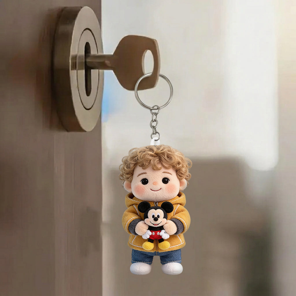 Custom Any Photo - Personalized Mouse Plush Keychain