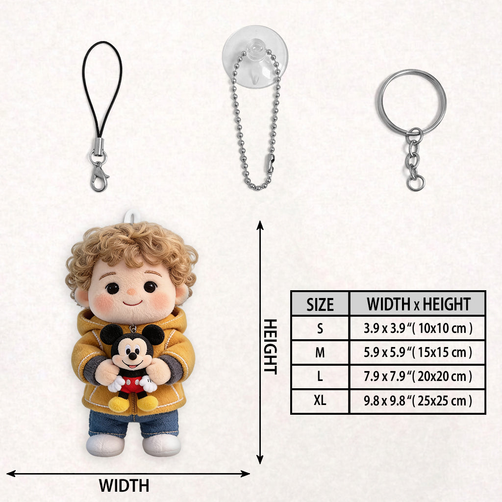 Custom Any Photo - Personalized Mouse Plush Keychain