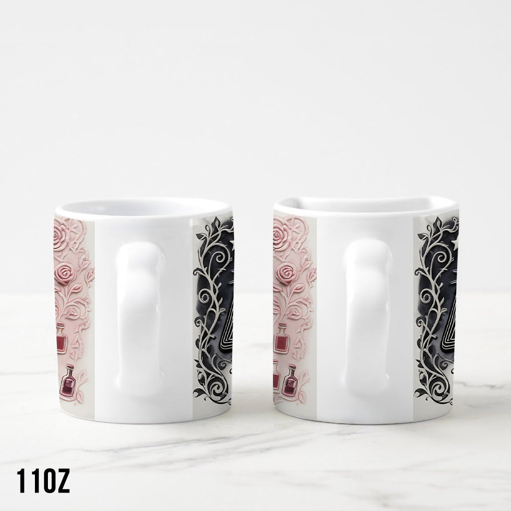 We're Simply Meant To Be - Personalized Nightmare Matching Heart Handle Mug