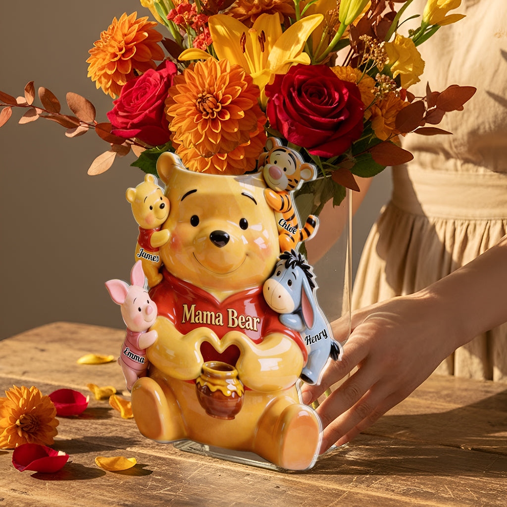 Mama Bear - Personalized Yellow Bear Acrylic Pot