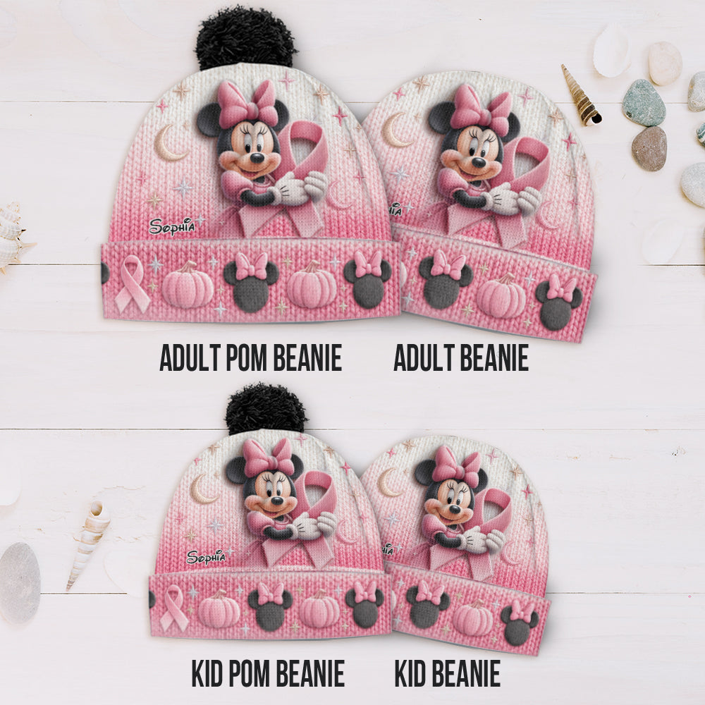 Fight Like A Girl - Personalized Breast Cancer Awareness Beanie Hat