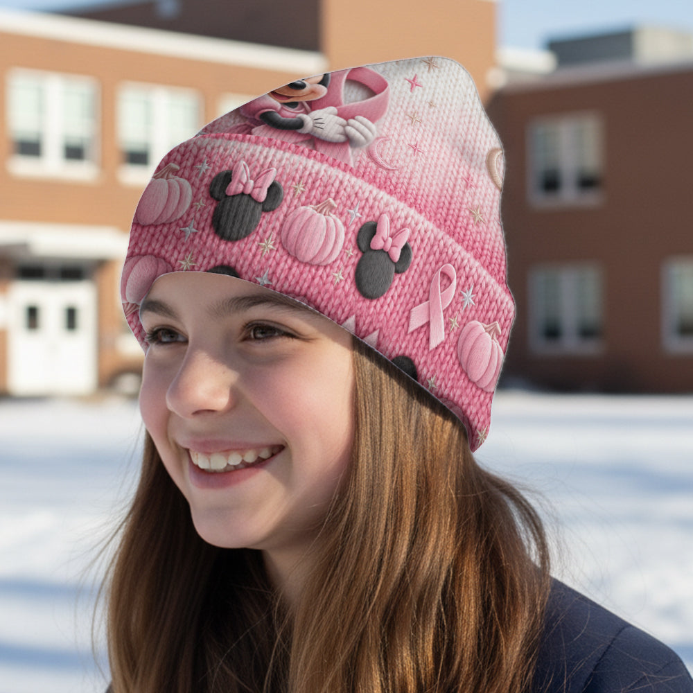 Fight Like A Girl - Personalized Breast Cancer Awareness Beanie Hat