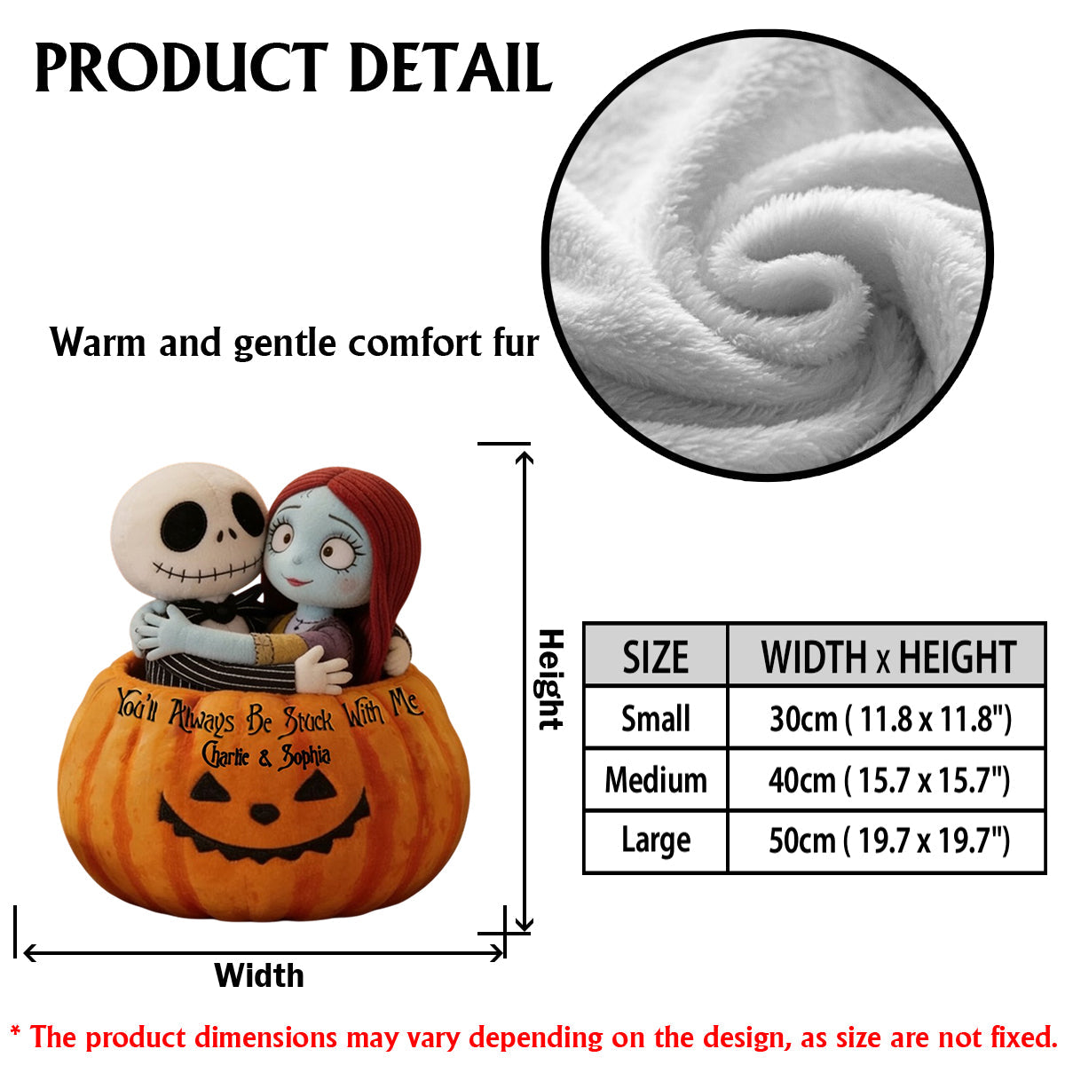 Nightmare Couple Fans Gift - Personalized Nightmare Premium Faux Fur Pillow