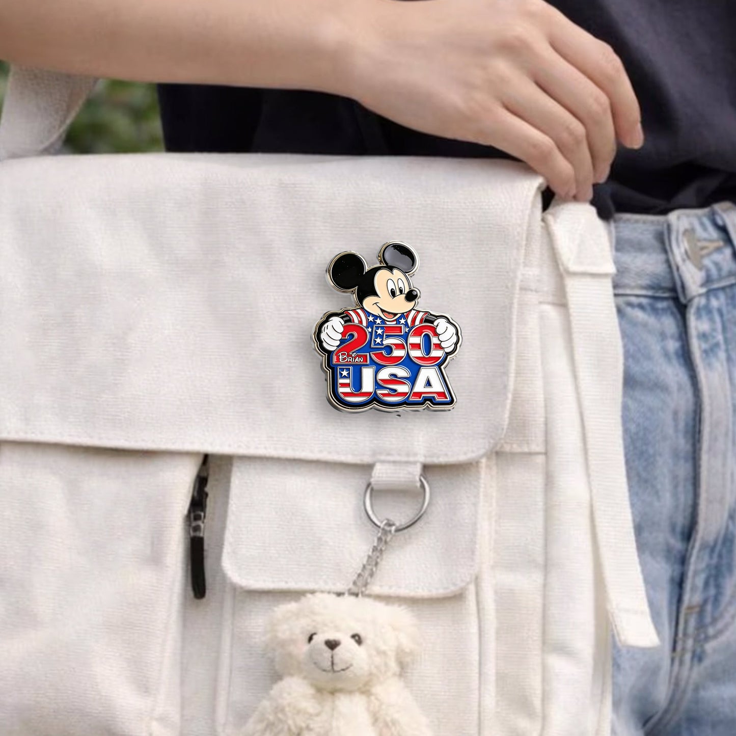 250 USA - Personalized Mouse 3D Embossed Enamel Pin